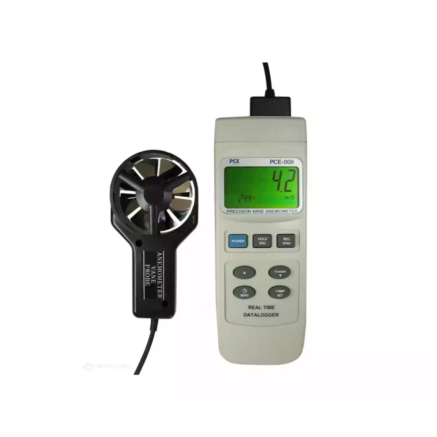 Термоанемометр PCE 008 с логгером для сбора данных - 1