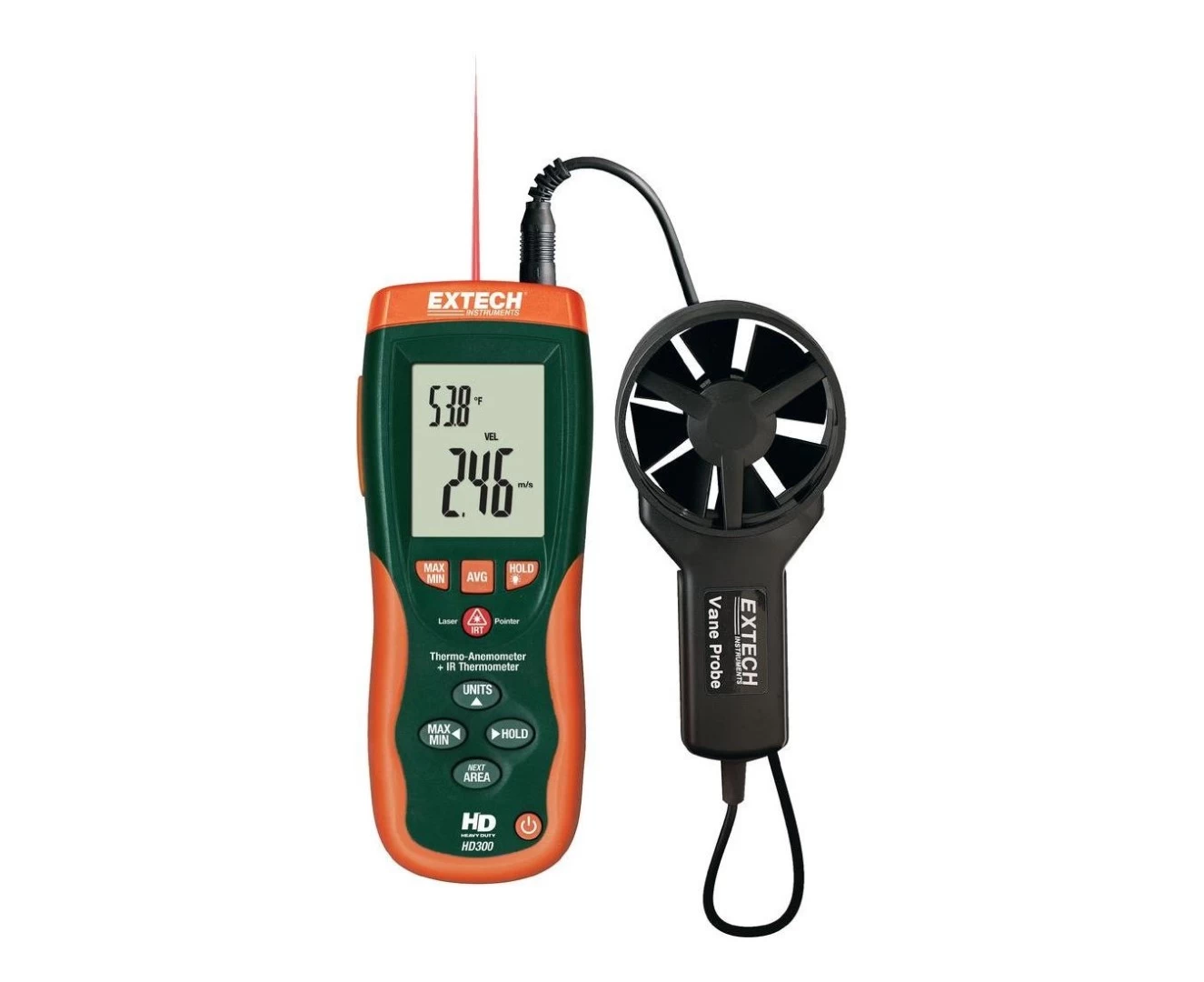 Термоанемометр + ИК термометр Extech HD300 - 1
