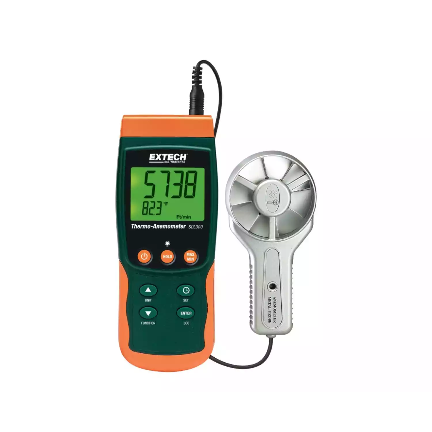 Термоанемометр/регистратор с металлическим вентилятором Extech SDL300 - 1