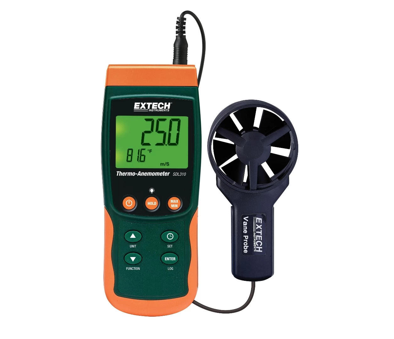 Термоанемометр/регистратор с вентилятором Extech SDL310 - 1