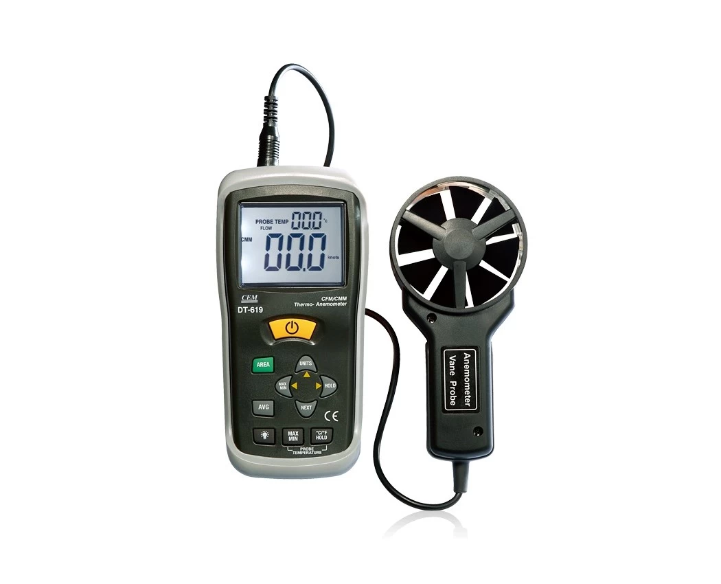 Измеритель скорости воздуха и температуры DT-619 - 1