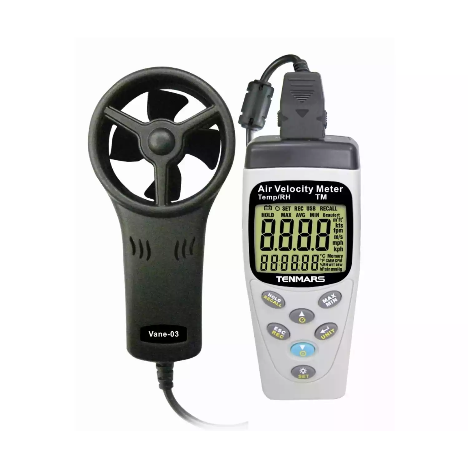 Портативный цифровой термоанемометр TM-414 - 1