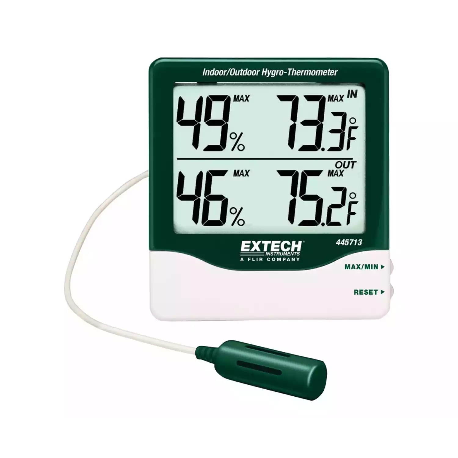 Гигротермометр Extech 445713 с большим ЖК-дисплеем - 1