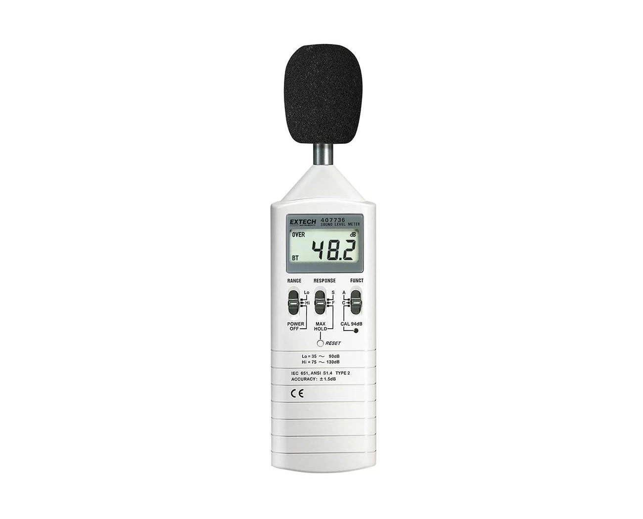 Цифровой измеритель шума Extech 407736 - 2