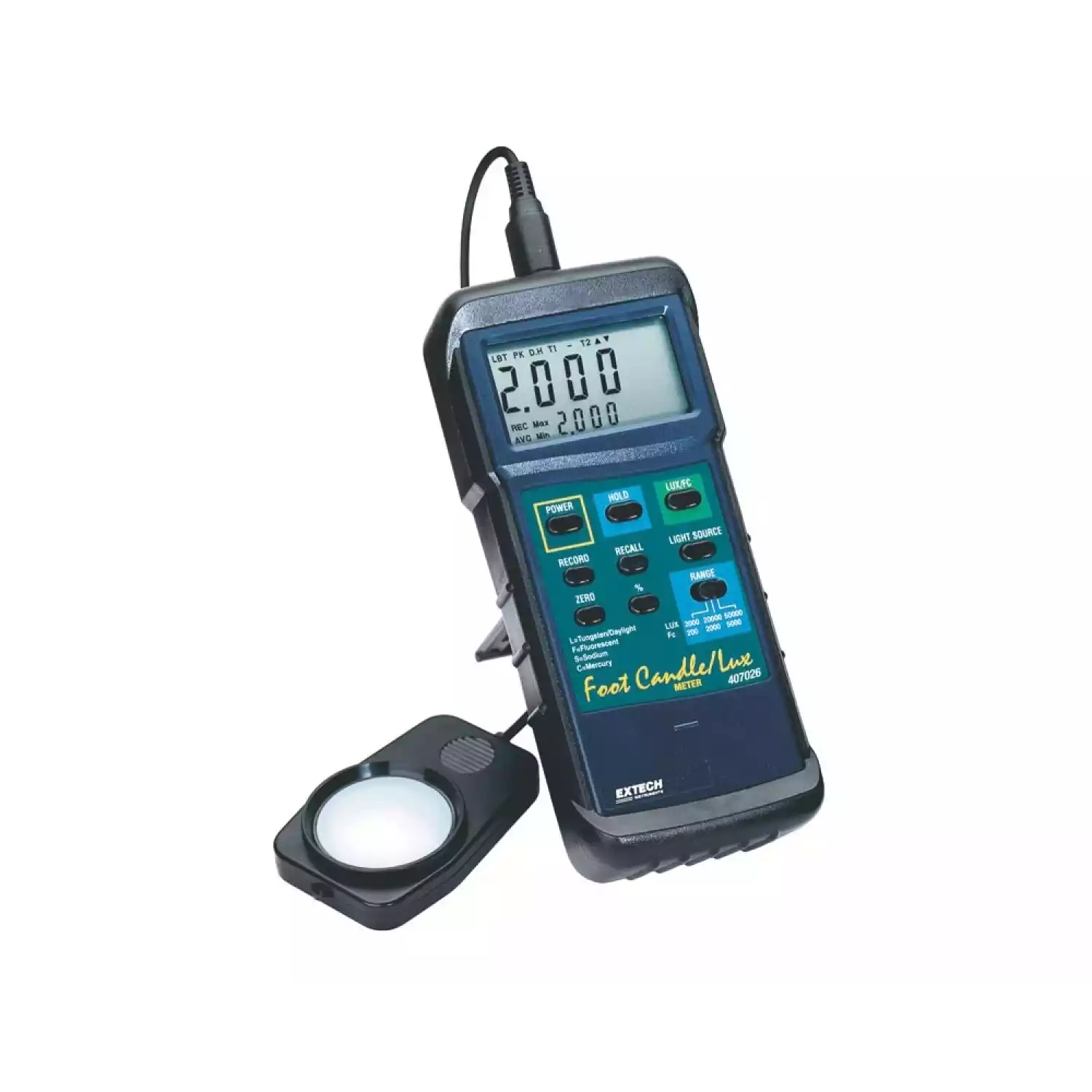 Измеритель освещенности для работы в тяжелых условиях, с ПК интерфейсом Extech 407026 - 1
