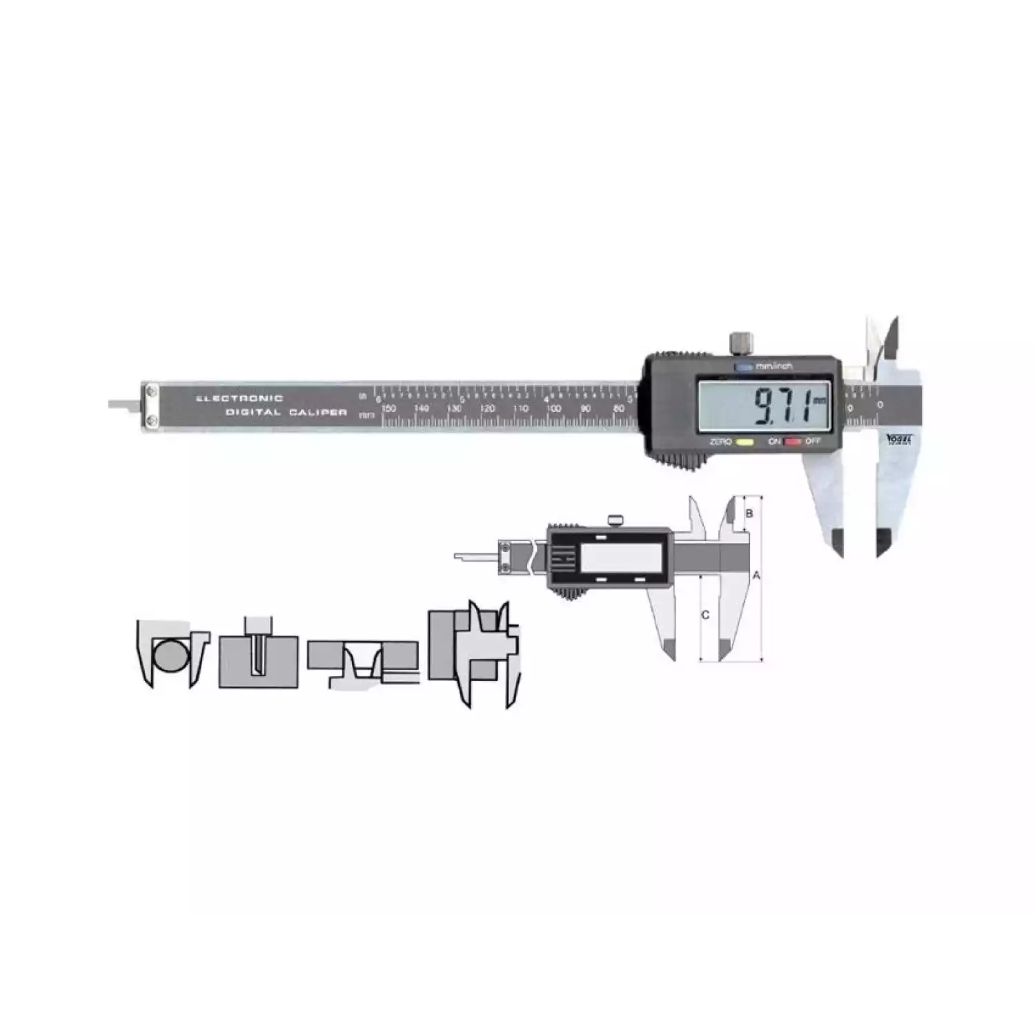 Штангенциркули Vogel цифровые для левшей - 1