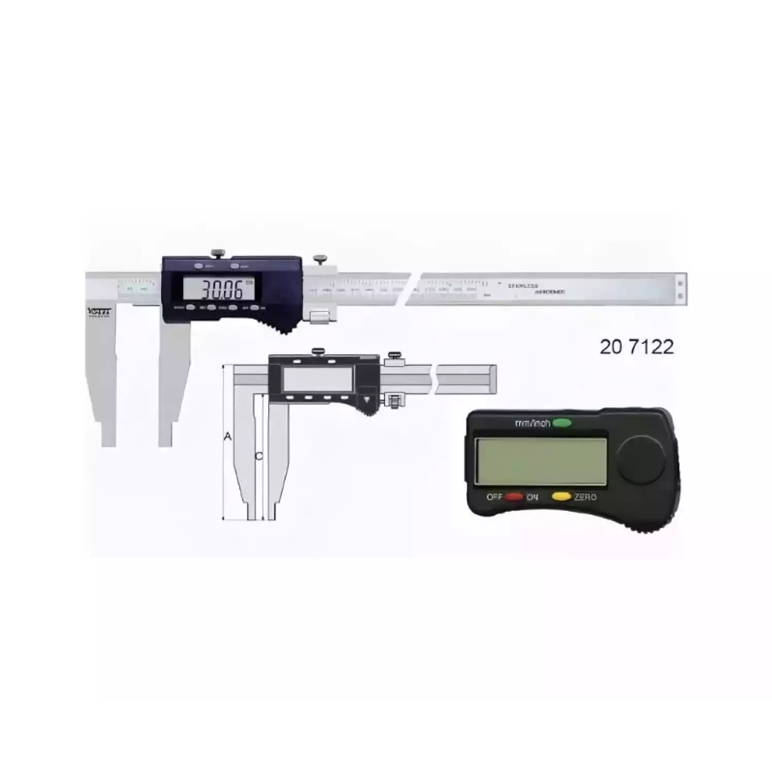 Штангенциркули Vogel цифровые односторонние - 1