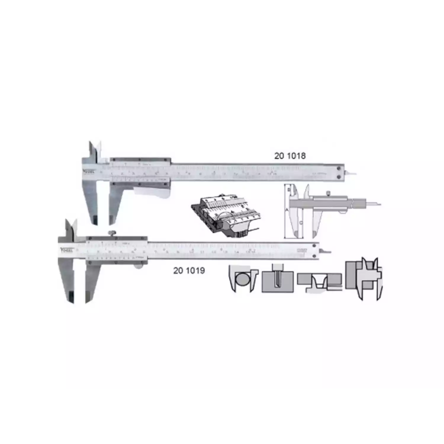 Штангенциркули Vogel с привертным нониусом - 1