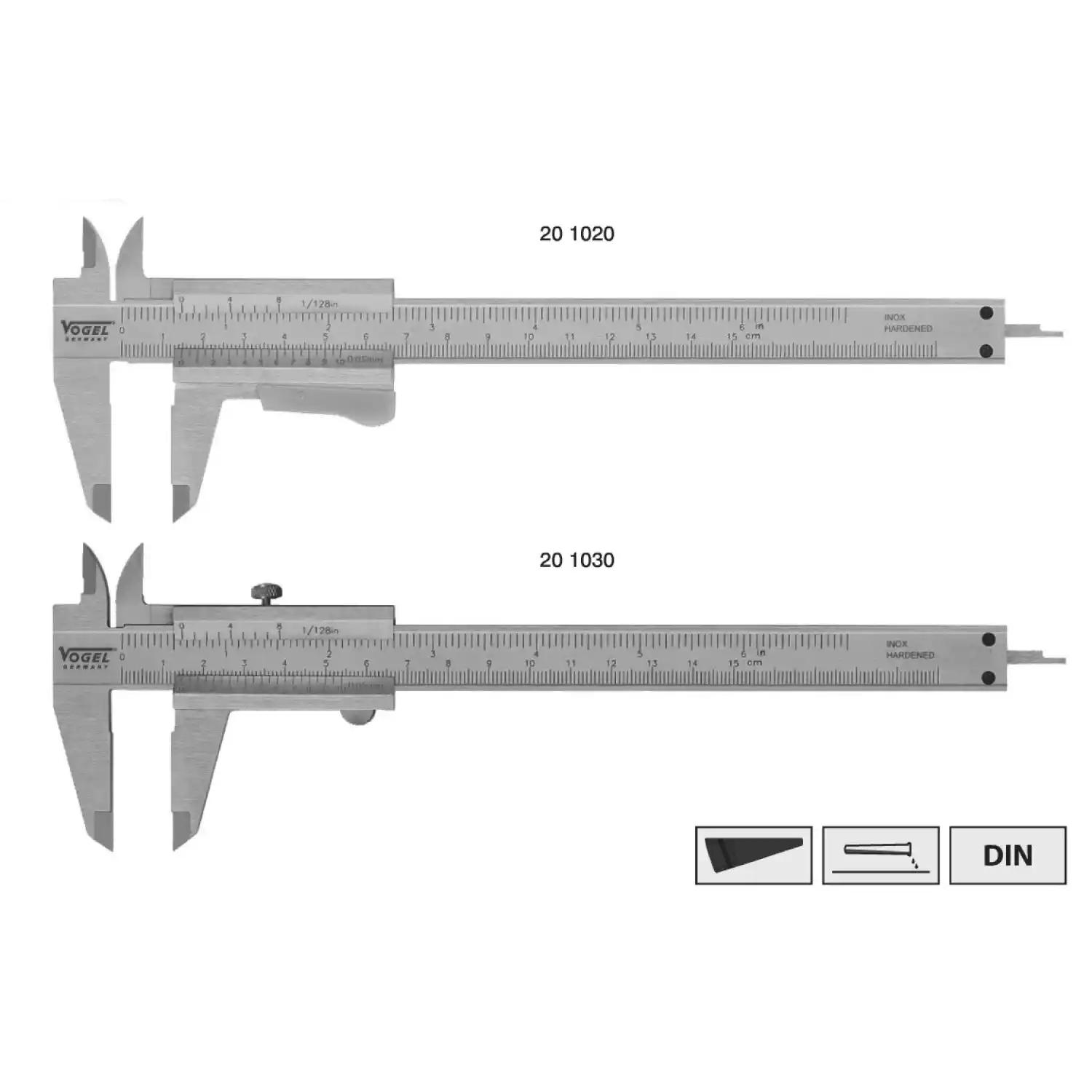 Штангенциркули Vogel с фрезерованным нониусом - 1