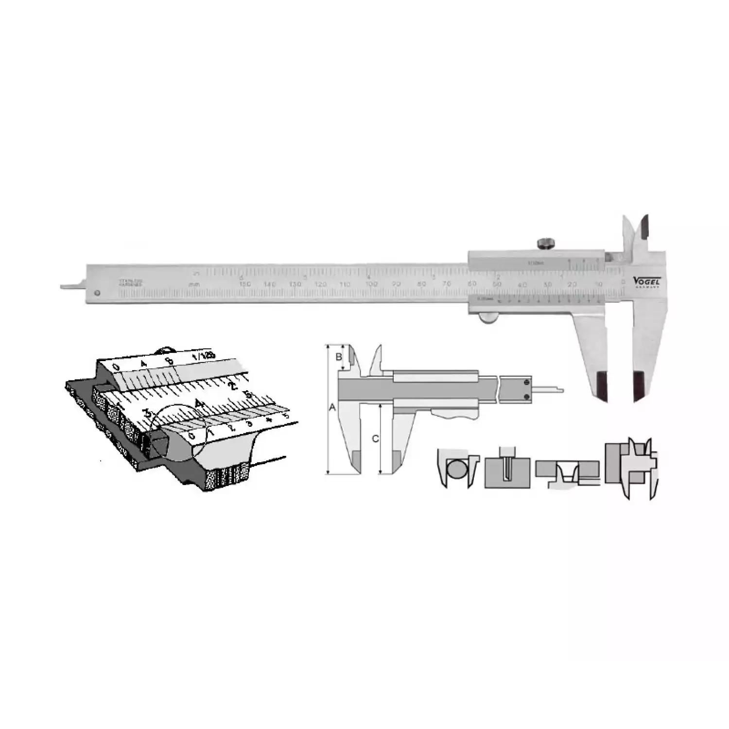 Штангенциркули Vogel для левшей - 1