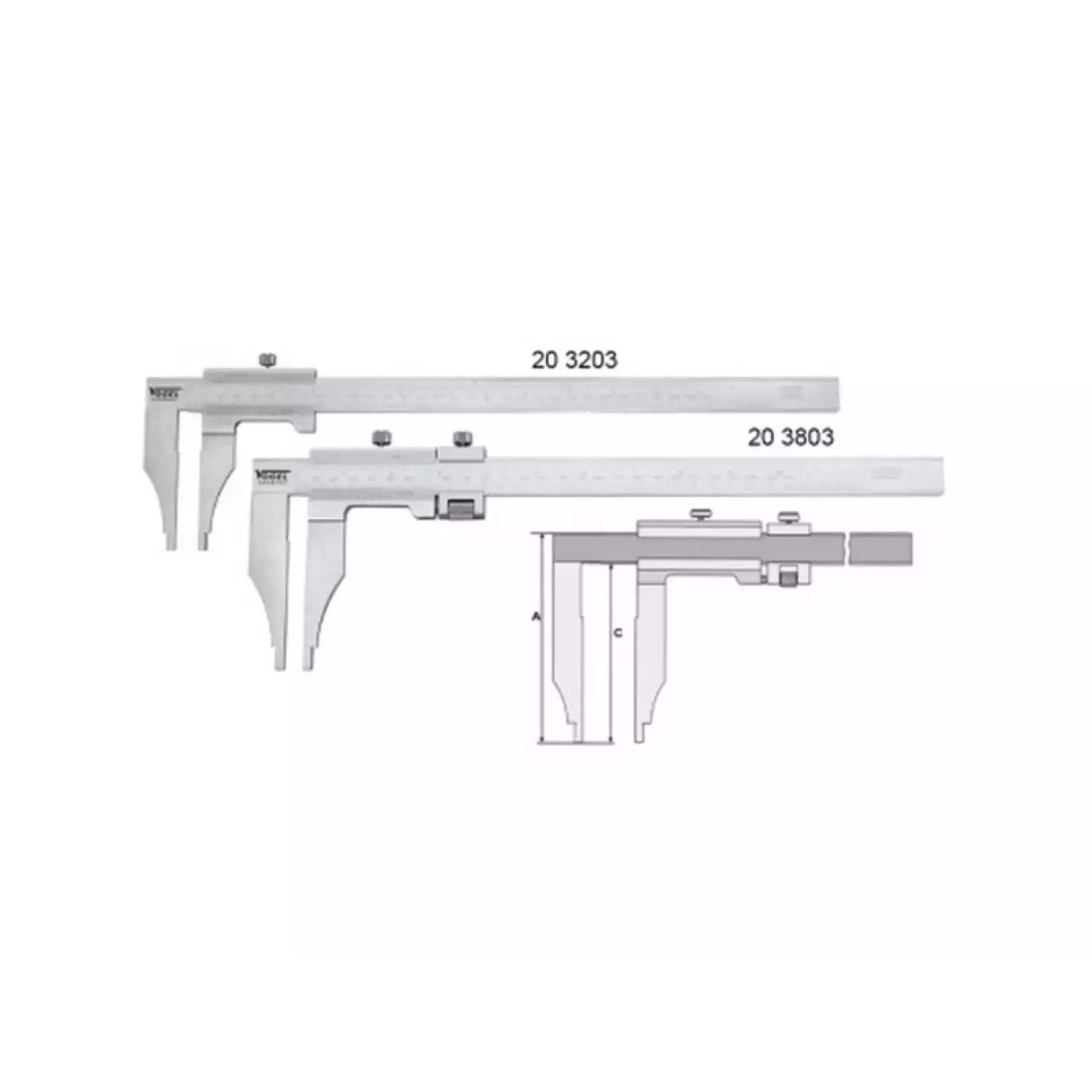 Штангенциркули Vogel односторонние для больших измерений - 1