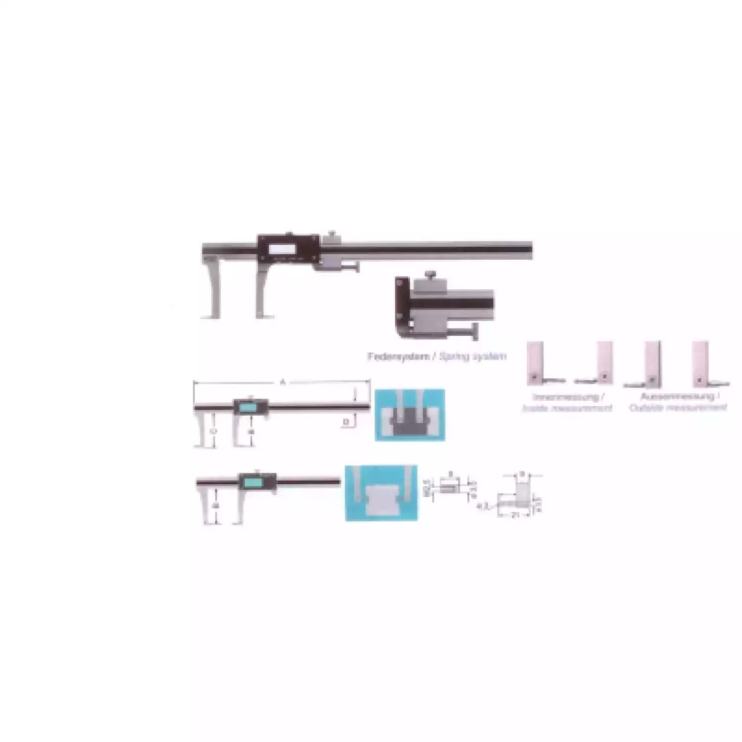 Универсальные Vogel штангенциркули для внутренних и наружных канавок - 1