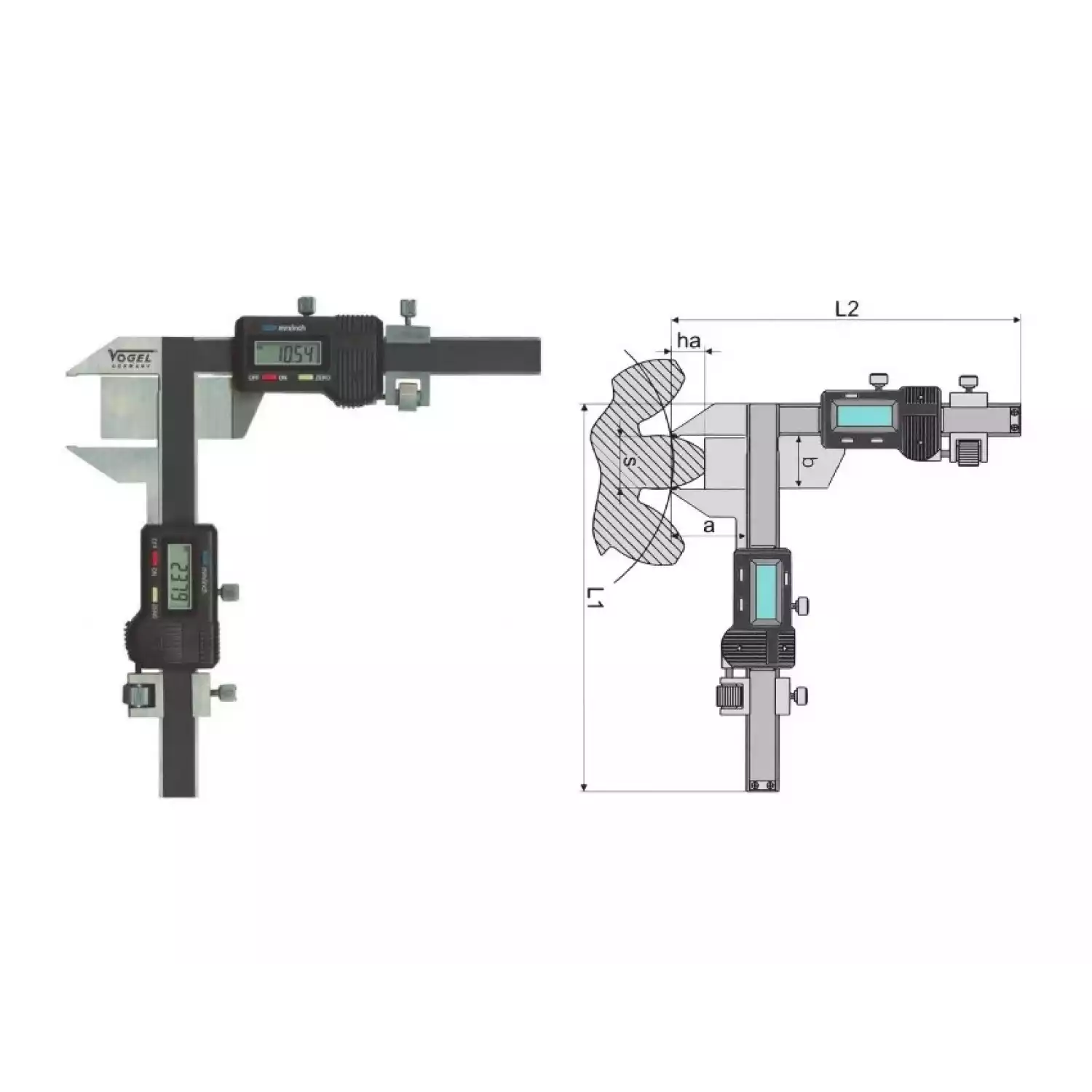 Штангензубомеры Vogel цифровые для измерения зубьев - 1