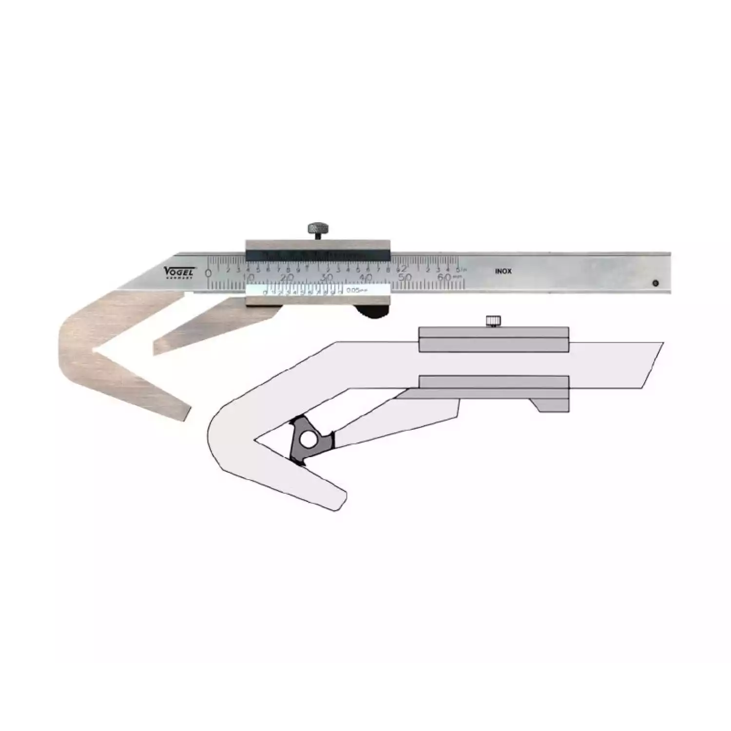 Штангензубомеры Vogel нониусные для 3-х и 5-ти зубых фрез - 1