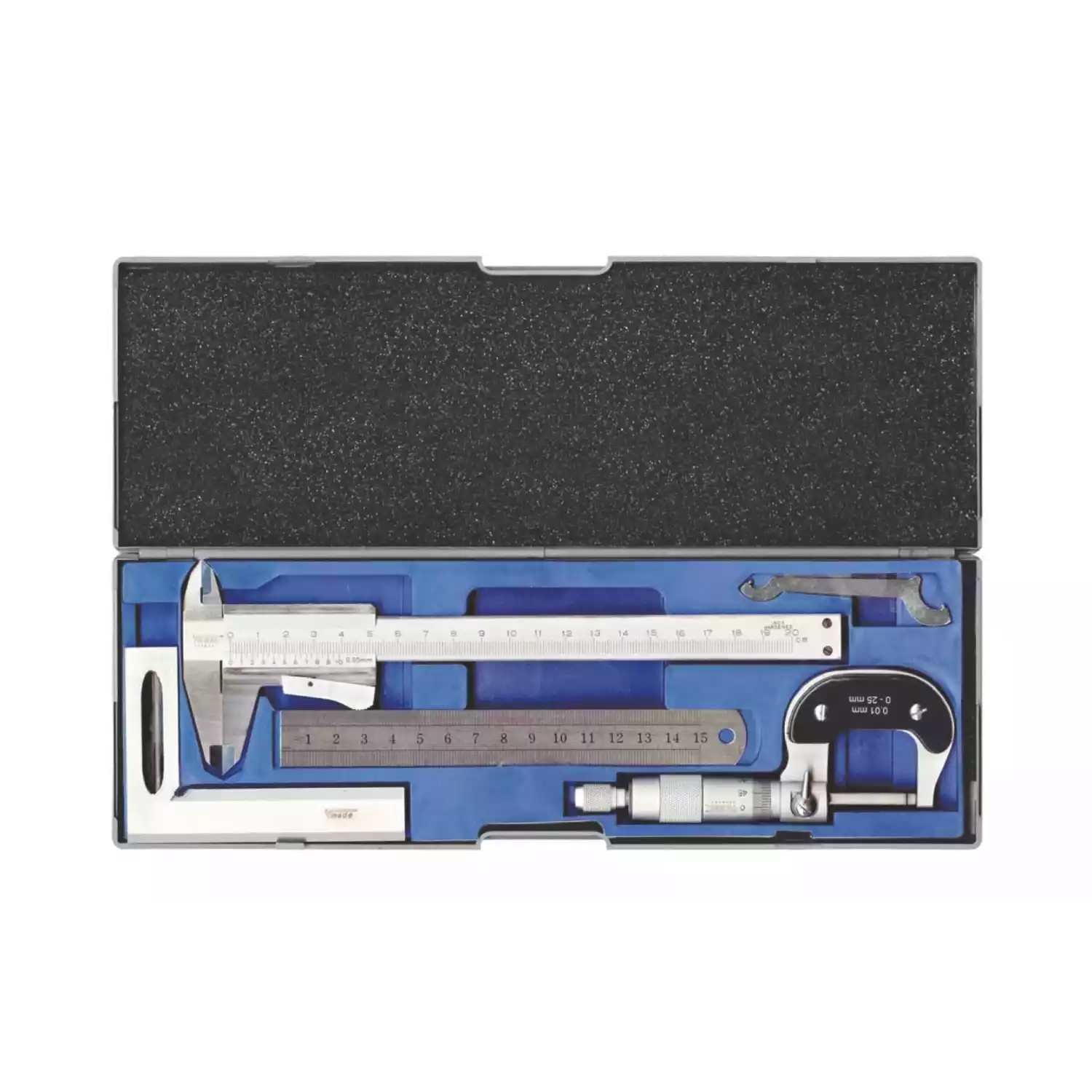 Набор из штангенциркуля, микрометра, линейки и угольника - 1