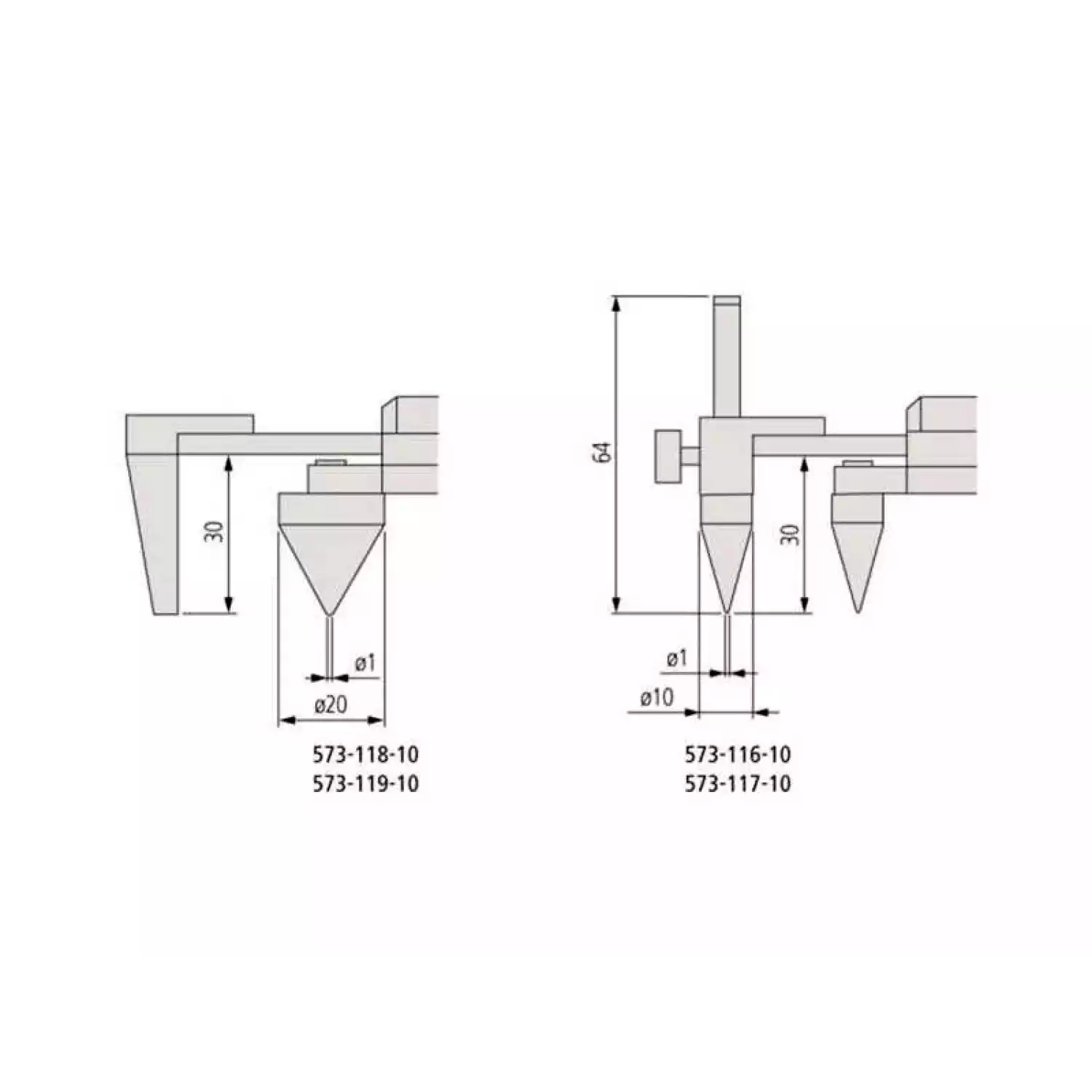 Штангенциркули ABSOLUTE Digimatic с задними центрирующими губками - 2