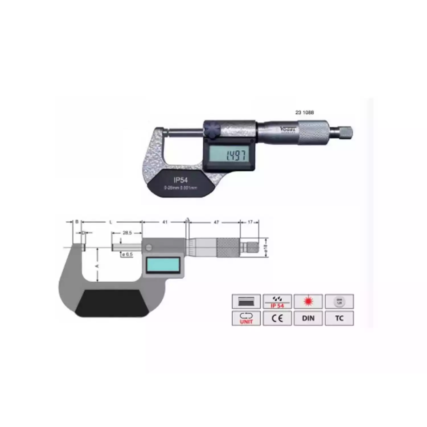 Микрометры Vogel цифровые IP 54 - 1