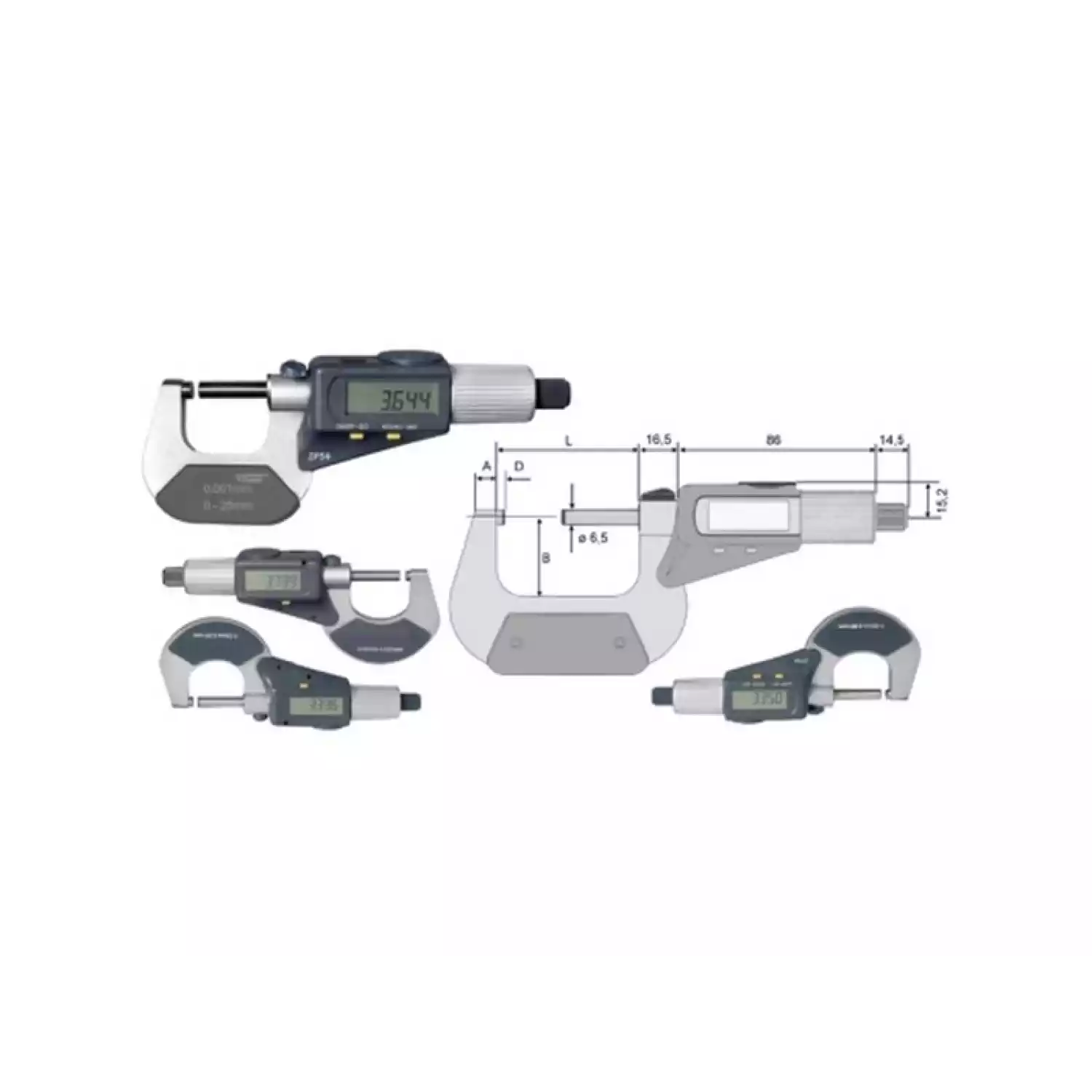 Микрометры Vogel цифровые с ходом штока 0-30 мм - 1