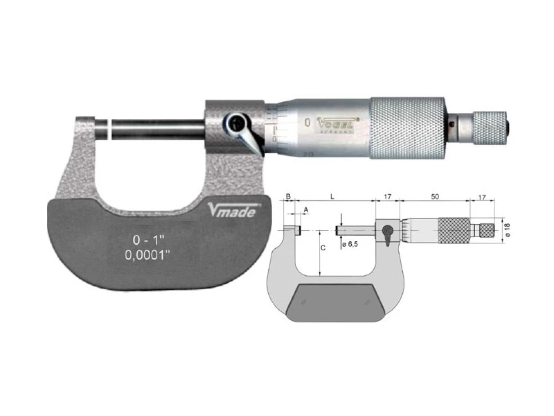 Микрометры Vogel для измерения в дюймах - 1