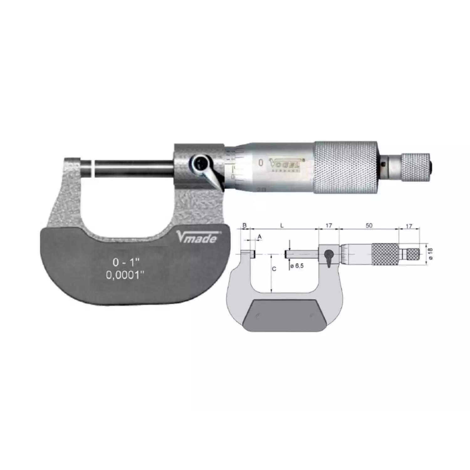 Микрометры Vogel для измерения в дюймах - 1