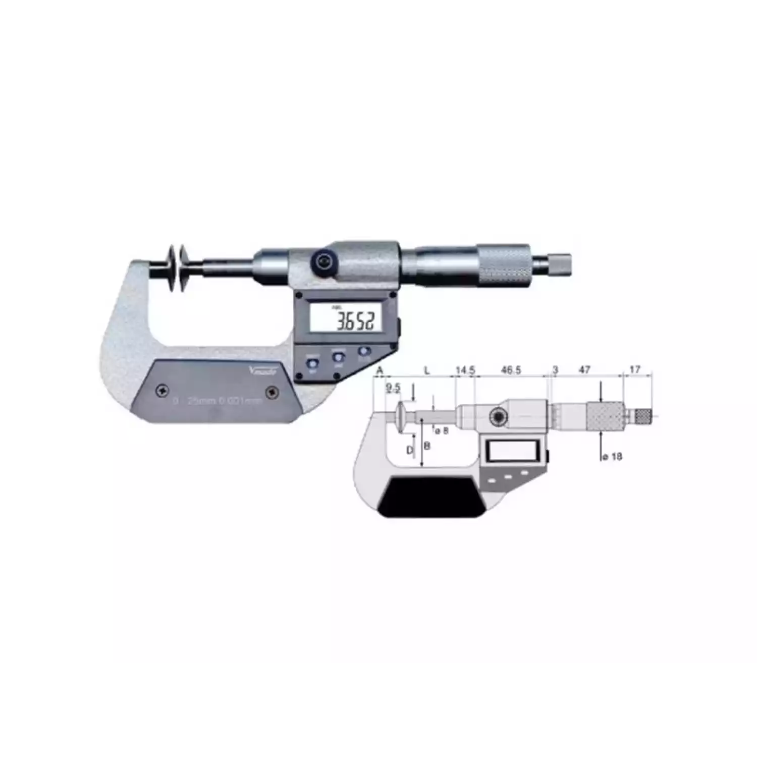 Микрометры Vogel цифровые зубомерные - 1