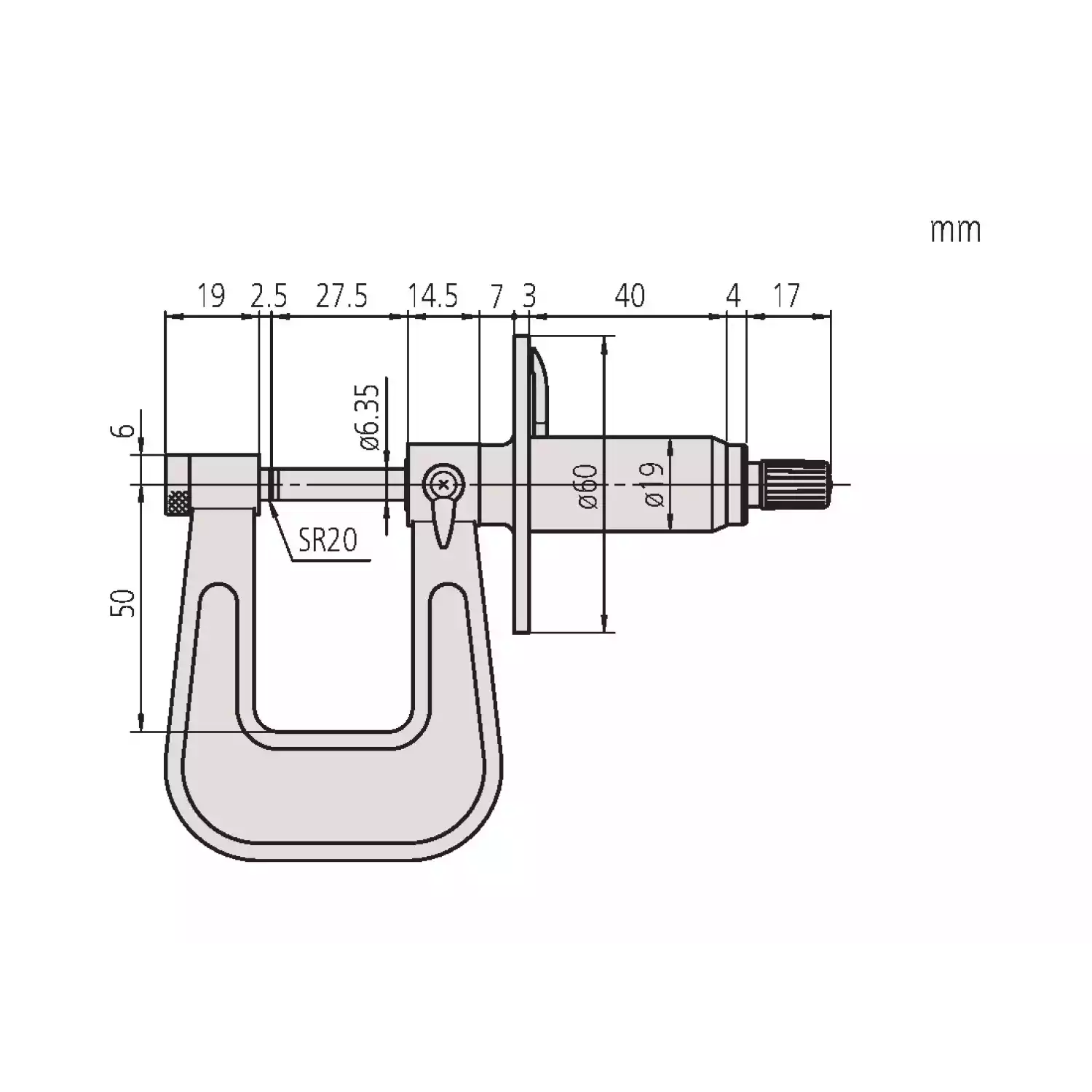 Циферблатный микрометр 119-202 для измерения листового металла - 2