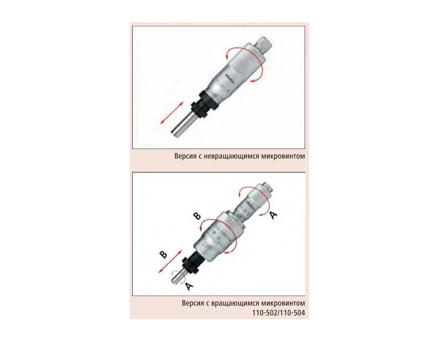 Микрометрические головки 110-102 с невращающимся микровинтом - 2