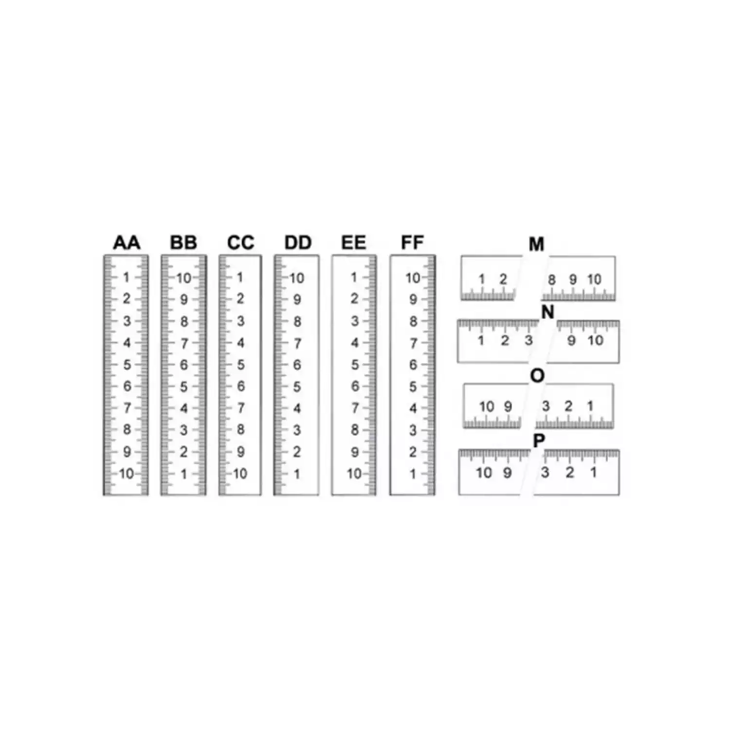 Линейки Vogel с разными шкалами - 1