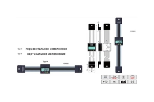 Электронно-цифровые линейки горизонтального и вертикального исполнения