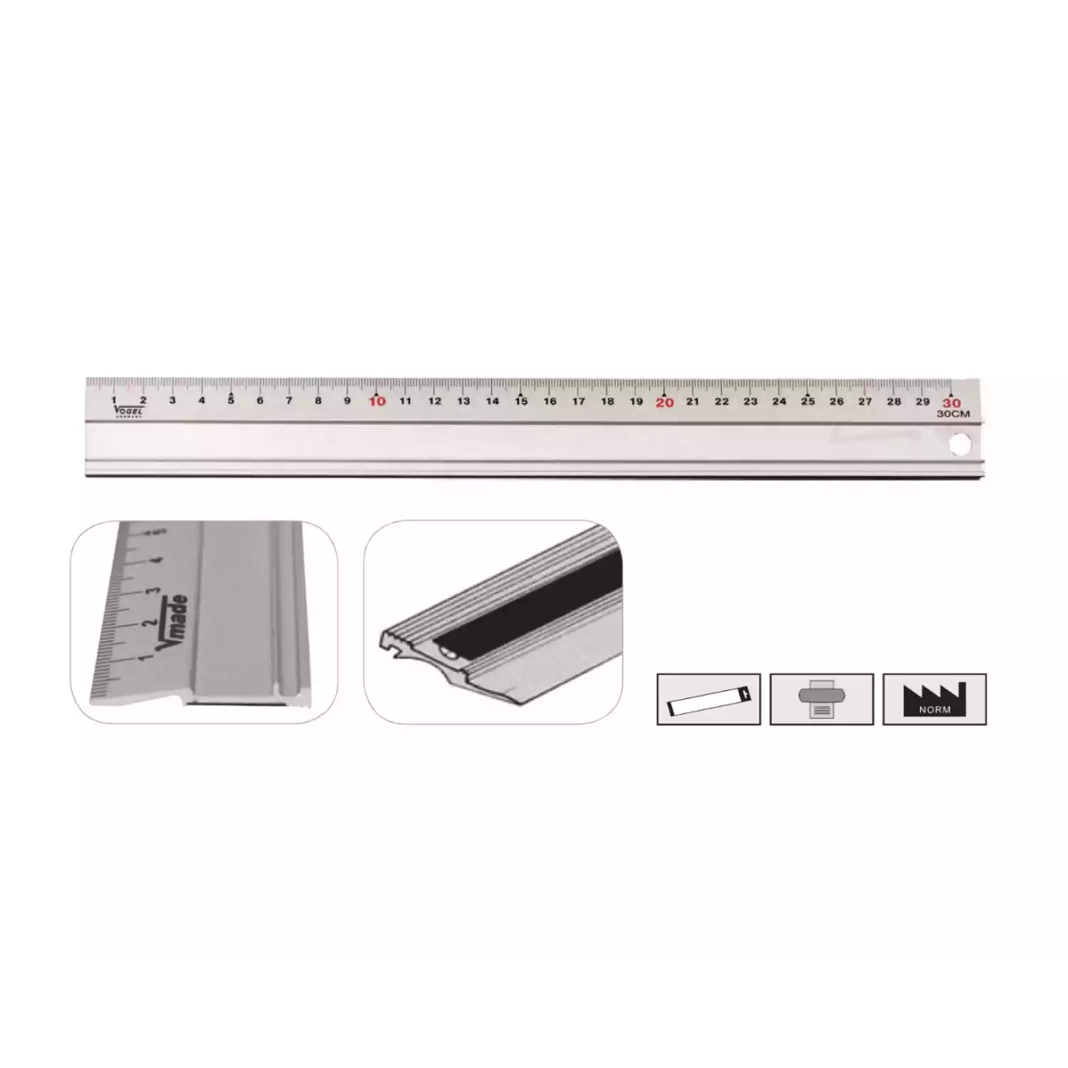 Линейки из твердого алюминия для школ и ручных работ - 1