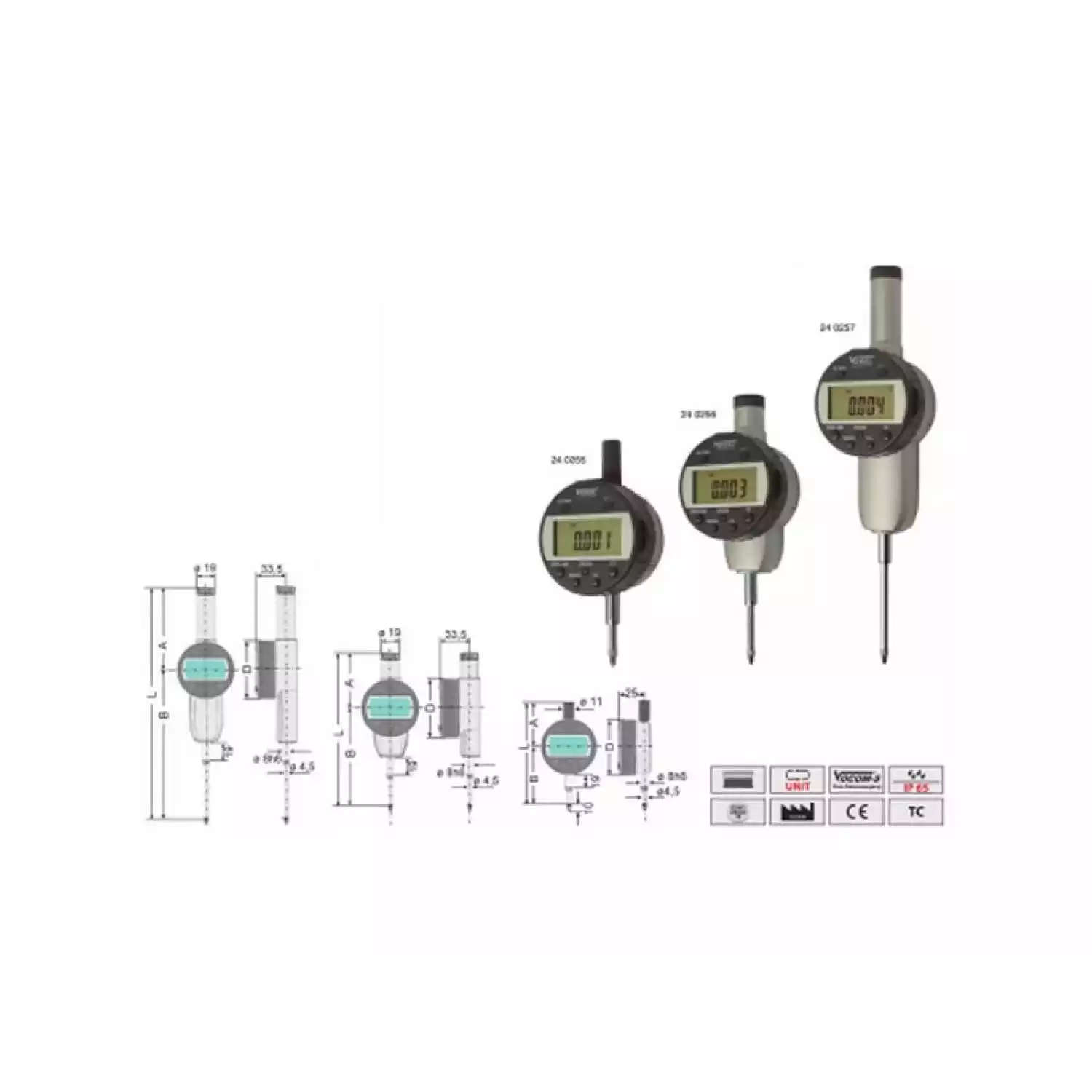 Индикаторы Vogel цифровые IP 65 с выводом данных DUO - 1