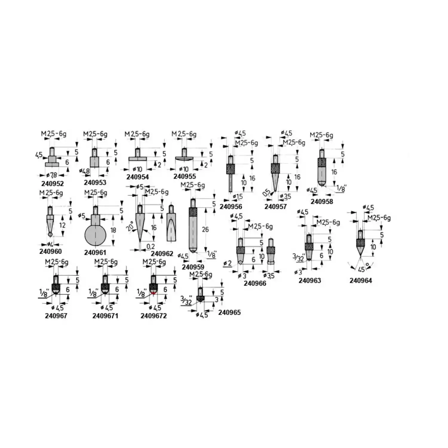 Наконечники для индикаторов - 1