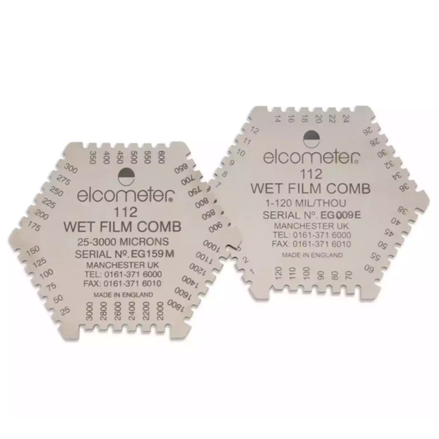 Гексагональные гребенки для измерения толщины мокрого слоя Elcometer 112 & 3236 - 1