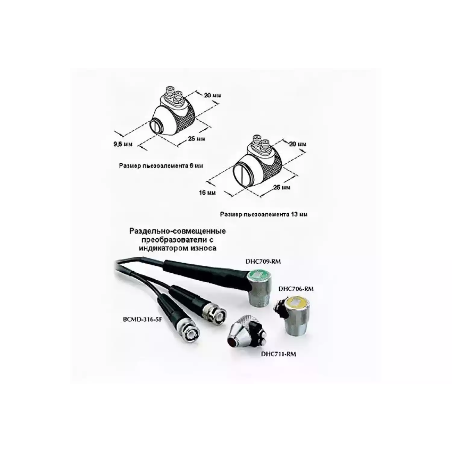 Раздельно-совмещенные преобразователи Panametrics NDT (Olympus NDT) - 1
