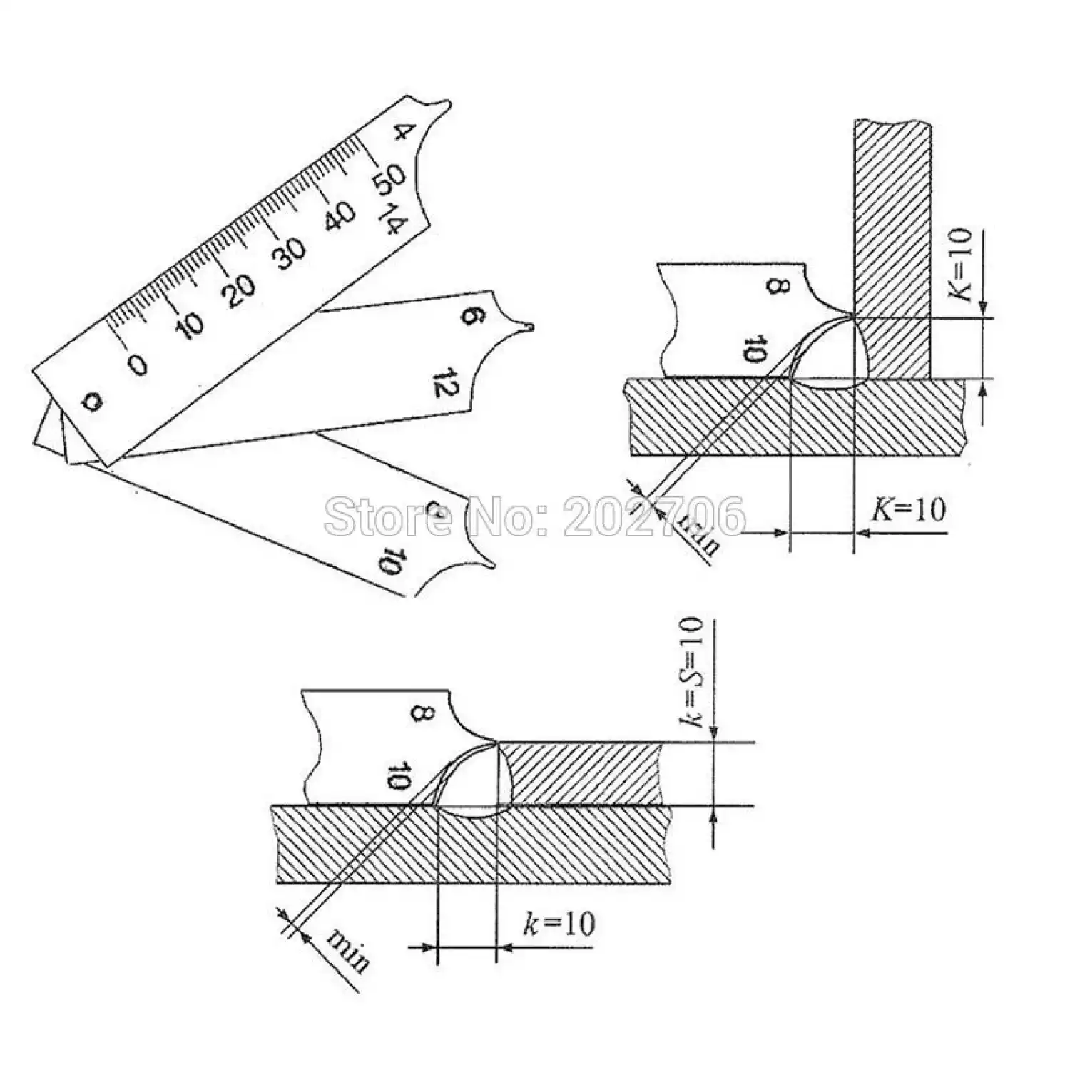 Универсальный шаблон сварщика УШС-2 - 3