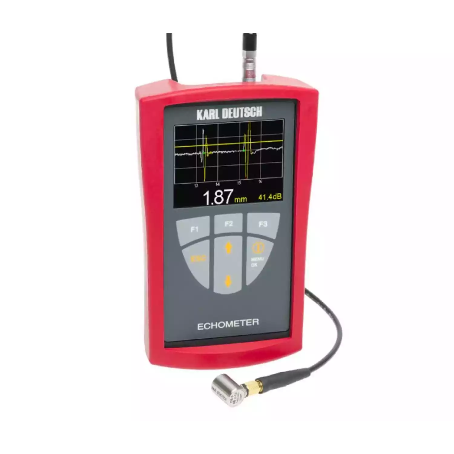 Высокопрецизионный ультразвуковой толщиномер ECHOMETER 1077 Data с A-сканом - 1