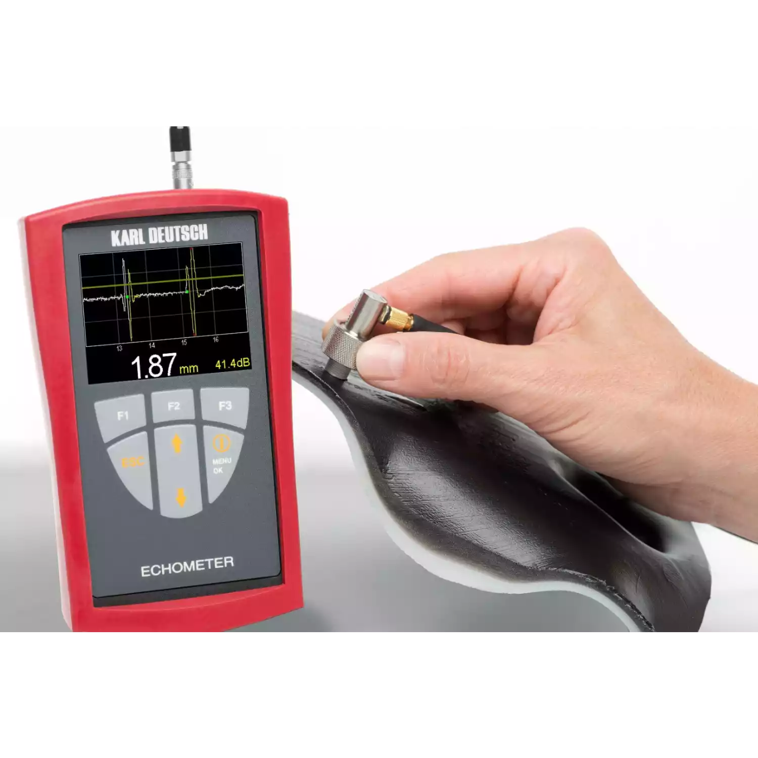 Высокопрецизионный ультразвуковой толщиномер ECHOMETER 1077 Data с A-сканом - 2