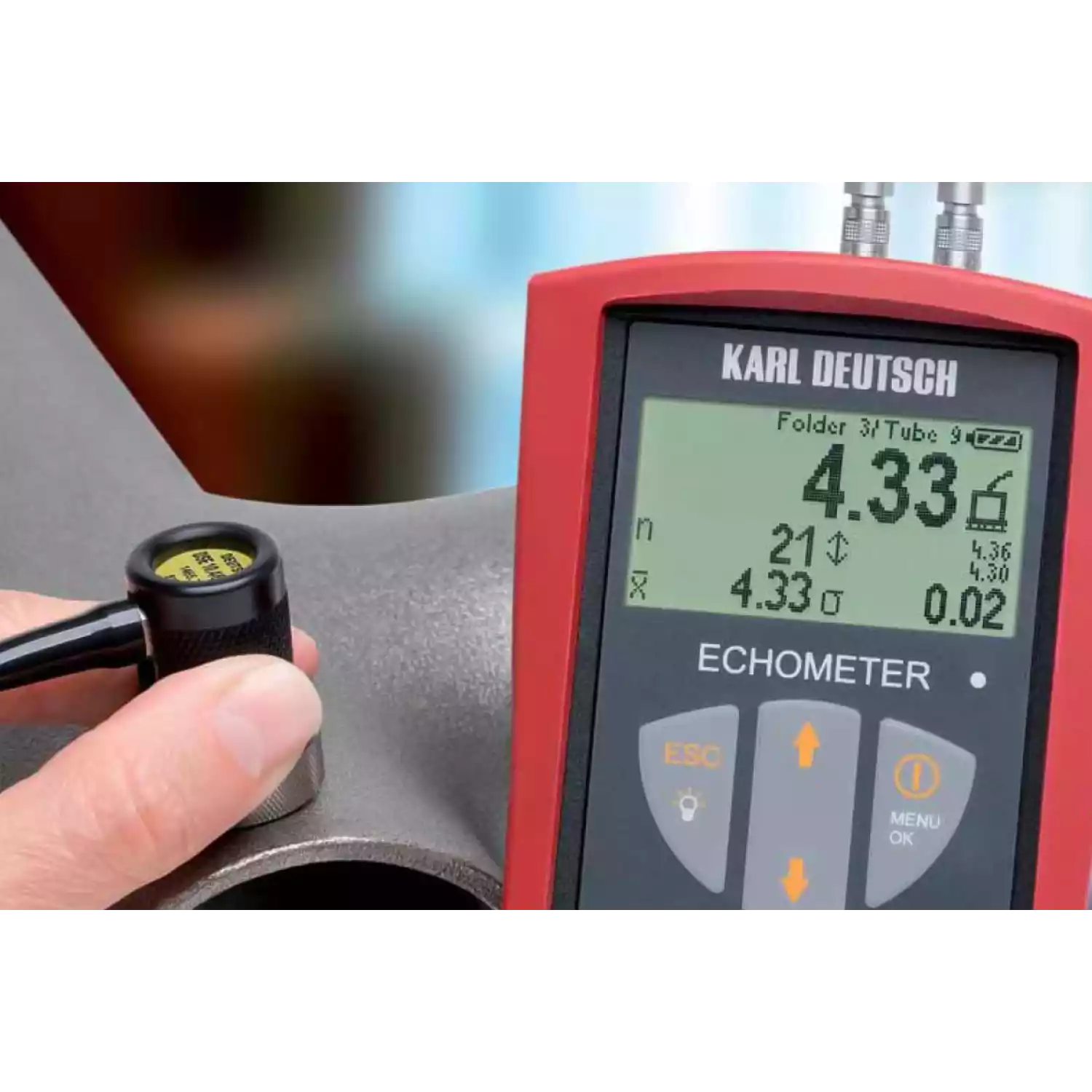 Прибор для измерения толщины стенок и скорости звука ECHOMETER 1076 Basic - 3