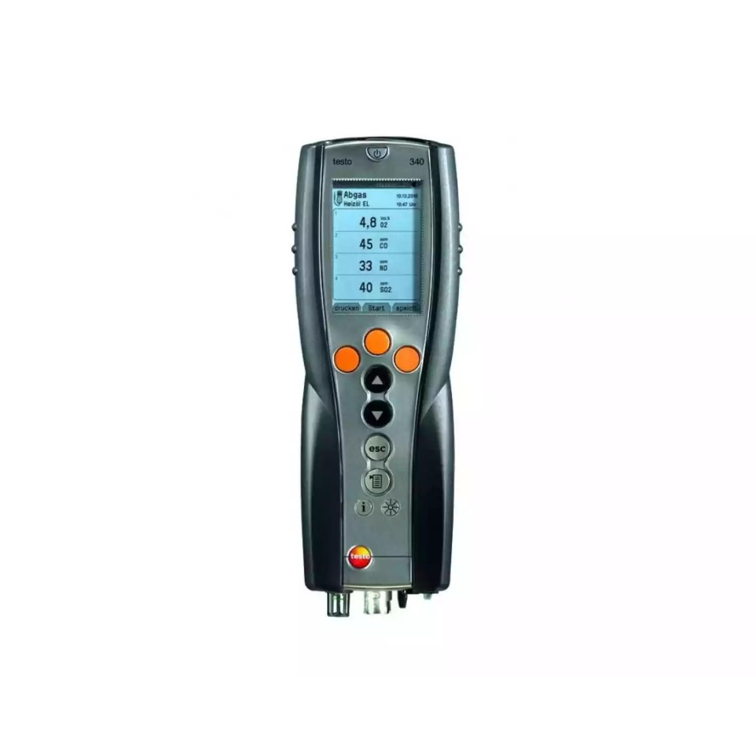 Газоанализатор testo 340 в комплекте с аккумуляторами, протоколами калибровки и ремнем для переноски - 1