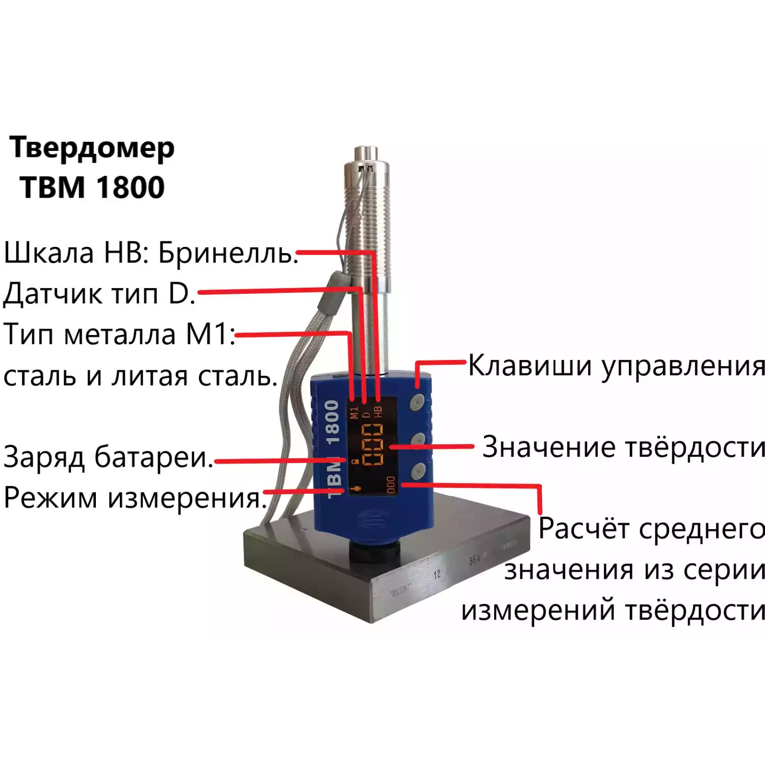 ТВМ 1800 твердомер металлов динамический - 3