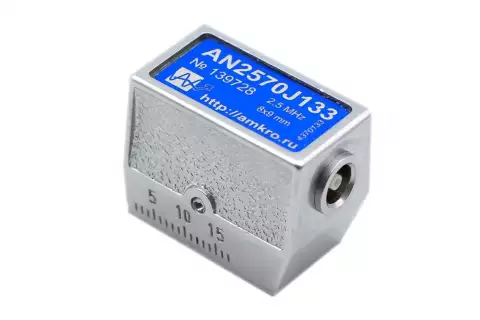 AN2570Jxx наклонные совмещенные притертые преобразователи 2,5 МГц 70 град
