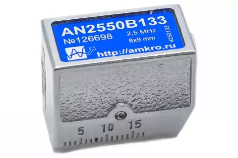 AN2550Bxx наклонный совмещенный притертый преобразователь 2,5 МГц с углом 50град