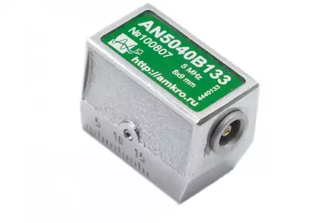 AN5040Bxx наклонный совмещенный притертый преобразователь 5 МГц с углом 40 град