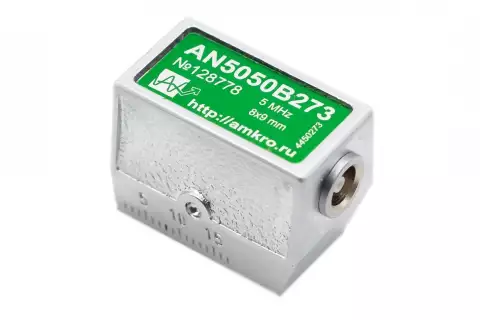 AN5050Bxx наклонный совмещенный притертый преобразователь 5 МГц с углом 50 град