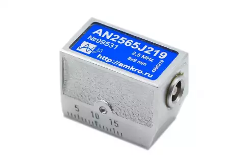 AN2565Jxx наклонные совмещенные притертые преобразователи 2,5 МГц 65 град