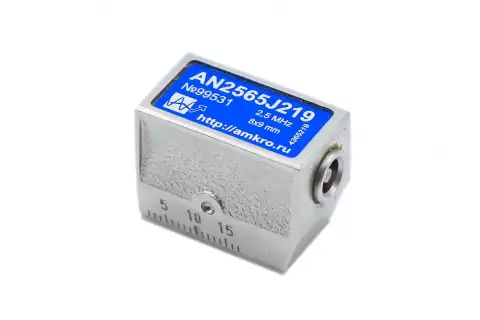AN2565Jxx наклонные совмещенные притертые преобразователи 2,5 МГц 65 град