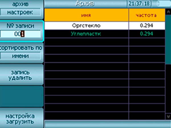 Выполненные настройки