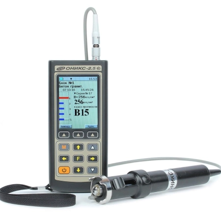 Электронный склерометр (измеритель прочности строительных материалов, дефектоскоп) ОНИКС-2.6