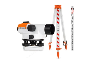 Комплект оптический нивелир RGK C-28 штатив рейка - 3 в 1