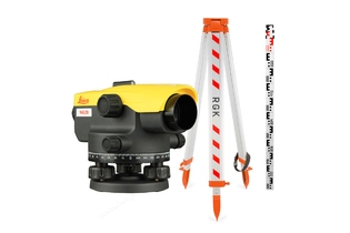 Комплект оптический нивелир Leica NA 320 штатив рейка - 3 в 1